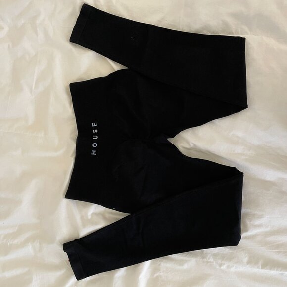 House iD Black Leggings Size S/M - Picture 2 of 3